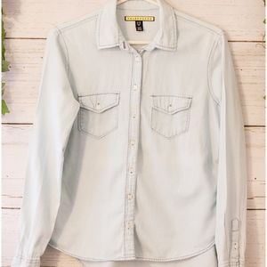 Prince & Fox Button Down Chambray Top Medium